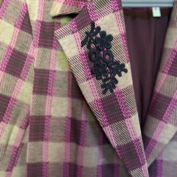 Avec Les Filles Plaid Pin Blazer - Picture 7 of 11